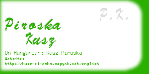 piroska kusz business card